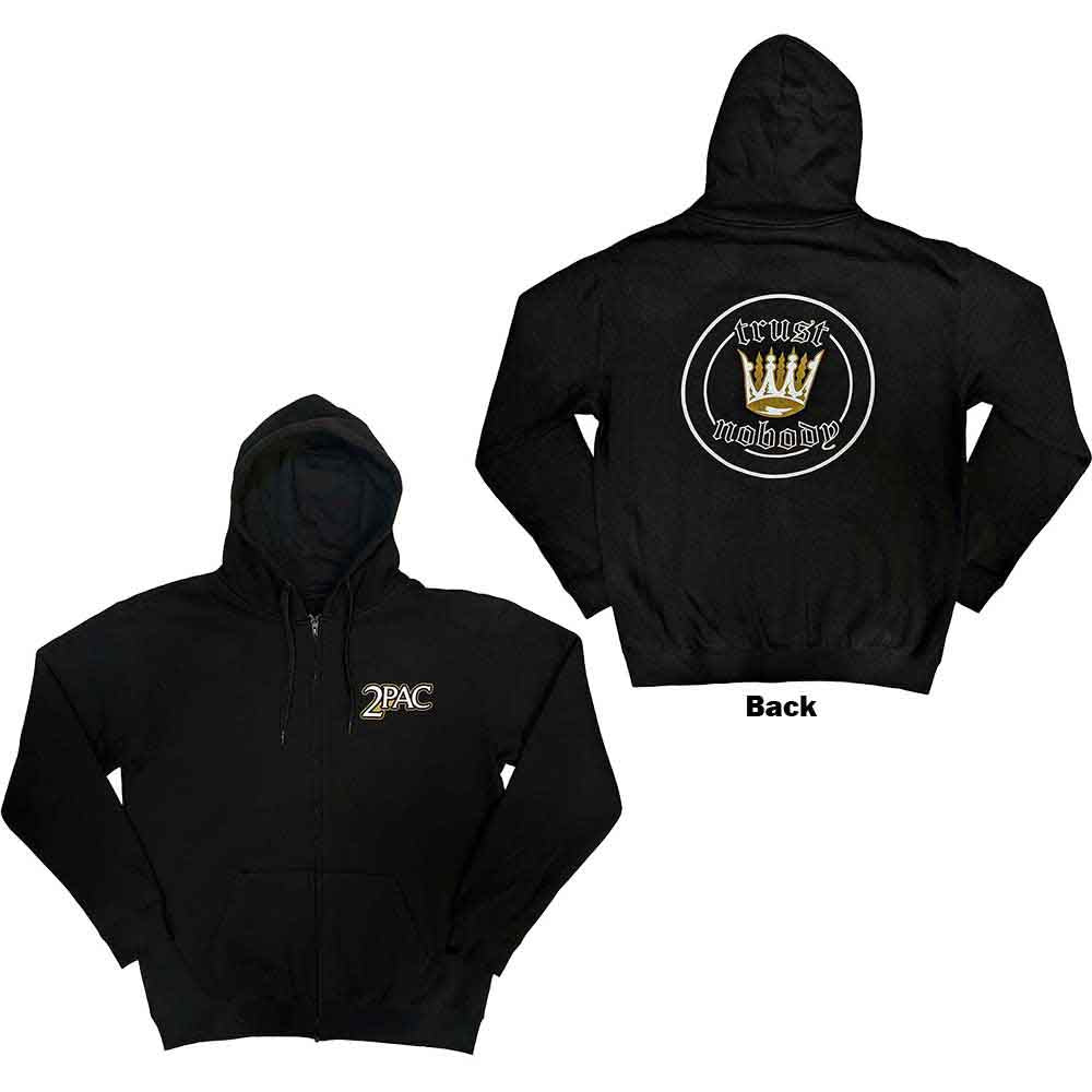 Tupac - Crown Seal Zip-Up Hoodie