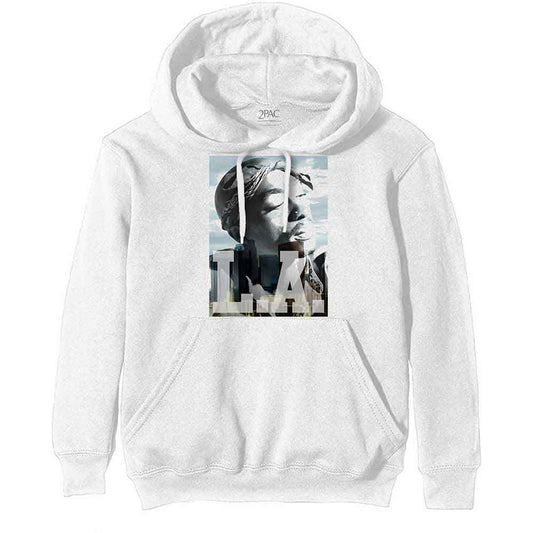 Tupac - LA Skyline White Hoodie